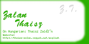 zalan thaisz business card